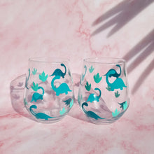 Load image into Gallery viewer, Turquoise Dino Stemless Glass

