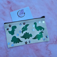 Load image into Gallery viewer, Dinosaur Canvas Pencil Case