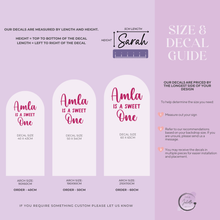 Load image into Gallery viewer, Personalised Sweet One Vinyl Decal – Custom First Birthday Backdrop Sign