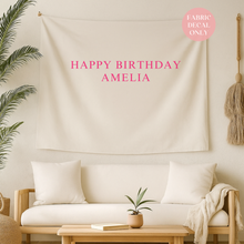 Load image into Gallery viewer, Custom Iron-On Transfer for Fabric Sign – Personalised Birthday, Wedding & Baby Shower Decal