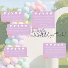 Load image into Gallery viewer, A Little Butterfly Is On Her Way Vinyl Decal – Baby Shower Backdrop Sign
