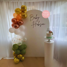 Load image into Gallery viewer, Custom Baby Shower Vinyl Decal – Personalised Name Sign for Backdrops & Events