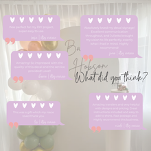 Load image into Gallery viewer, Custom Baby Shower Vinyl Decal – Personalised Name Sign for Backdrops & Events