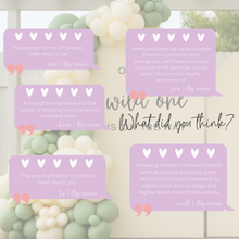 Load image into Gallery viewer, Our Little Wild One Vinyl Decal – Personalised Safari or Boho Baby Shower Backdrop Sign