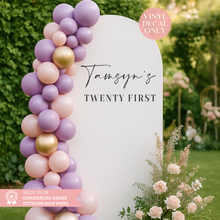 Load image into Gallery viewer, Personalised 21st Birthday Vinyl Decal – Custom Name Sign for Backdrops & Parties