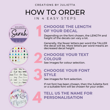 Load image into Gallery viewer, Personalised Name Vinyl Stickers
