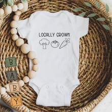 Load image into Gallery viewer, Locally Grown Baby Bodysuit – Funny Baby Gift Outfit