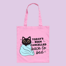 Load image into Gallery viewer, Shopping Tote Bag - Cat, Today's Cancelled