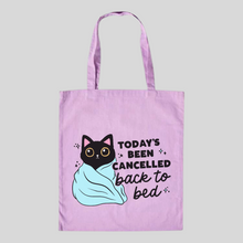 Load image into Gallery viewer, Shopping Tote Bag - Cat, Today's Cancelled