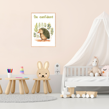 Load image into Gallery viewer, Echidna Be Confident Nursery Print