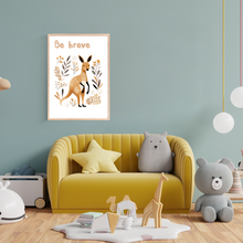 Load image into Gallery viewer, Kangaroo Be Brave Nursery Print
