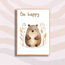 Load image into Gallery viewer, Wombat Be Happy Nursery Print