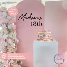 Load image into Gallery viewer, Personalised Birthday Sign Decal - 18th Birthday