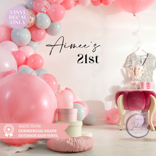 Load image into Gallery viewer, Personalised Birthday Sign Decal - 21st Birthday
