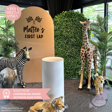 Load image into Gallery viewer, Personalised First Birthday Sign Decal - First Lap