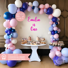 Load image into Gallery viewer, Personalised First Birthday Sign Decal - One