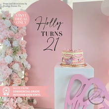Load image into Gallery viewer, Personalised Birthday Sign Decal - Turning 21