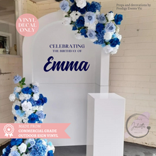 Load image into Gallery viewer, Personalised Birthday Sign Decal - Celebrating The Birthday Of