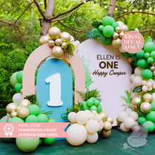Load image into Gallery viewer, Personalised First Birthday Sign Decal - One Happy Camper