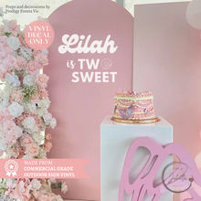 Load image into Gallery viewer, Personalised Second Birthday Sign Decal - Two Sweet