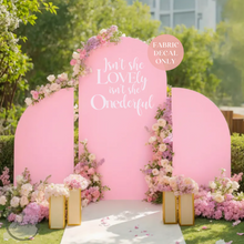 Load image into Gallery viewer, Custom Wedding or Event Sign Decal for Linen Welcome Sign