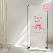 Load image into Gallery viewer, Custom Wedding or Event Sign Decal for Linen Welcome Sign