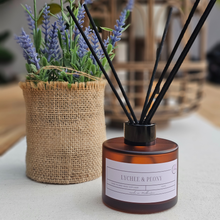 Load image into Gallery viewer, Lychee & Peony Reed Diffuser 100ml – Luxury Home Fragrance