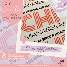 Load image into Gallery viewer, Custom Iron On Logo T-shirt Transfers