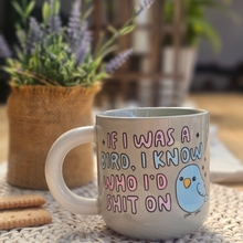Load image into Gallery viewer, Pastel Coffee 'Aura' Mug 320ml - If I Was A Bird, Grey