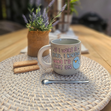 Load image into Gallery viewer, Pastel Coffee 'Aura' Mug 320ml - If I Was A Bird, Grey