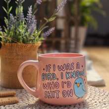 Load image into Gallery viewer, Pastel Coffee 'Cloud' Mug 440ml - If I Was A Bird, Pink