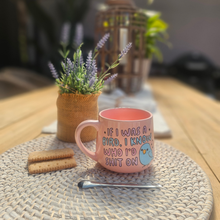 Load image into Gallery viewer, Pastel Coffee 'Cloud' Mug 440ml - If I Was A Bird, Pink