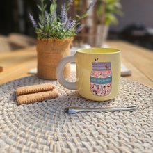 Load image into Gallery viewer, Pastel Coffee 'Aura' Mug 320ml - Anti Depressants Dogs, Lemon