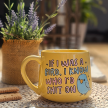 Load image into Gallery viewer, Pastel Coffee 'Cloud' Mug 440ml - If I Was A Bird, Lemon