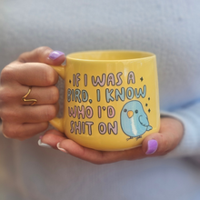 Load image into Gallery viewer, Pastel Coffee 'Cloud' Mug 440ml - If I Was A Bird, Lemon