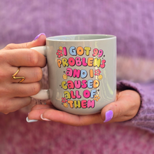 Load image into Gallery viewer, Pastel Coffee 'Aura' Mug 320ml - 99 Problems, Grey