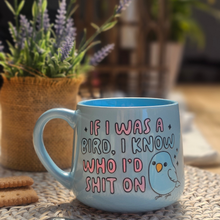 Load image into Gallery viewer, Pastel Coffee 'Cloud' Mug 440ml - If I Was A Bird, Baby Blue