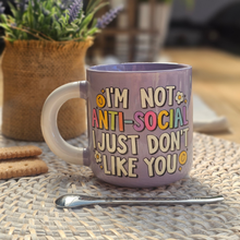Load image into Gallery viewer, Pastel Coffee 'Aura' Mug 320ml - Not Anti-Social, Lilac