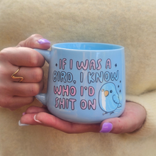 Load image into Gallery viewer, Pastel Coffee 'Cloud' Mug 440ml - If I Was A Bird, Baby Blue