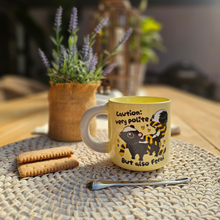 Load image into Gallery viewer, Pastel Coffee 'Aura' Mug 320ml - Polite But Feral Skunk, Lemon