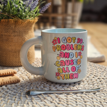 Load image into Gallery viewer, Pastel Coffee 'Aura' Mug 320ml - 99 Problems, Baby Blue
