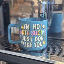 Load image into Gallery viewer, Coffee Mug - Antisocial, Blue