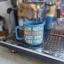 Load image into Gallery viewer, Coffee Mug - Antisocial, Blue
