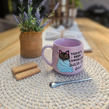 Load image into Gallery viewer, Pastel Coffee 'Cloud' Mug 440ml - Today's Been Cancelled Cat, Lilac