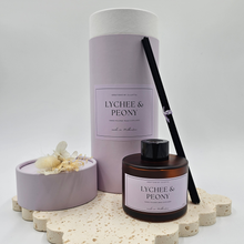 Load image into Gallery viewer, Lychee & Peony Reed Diffuser 100ml – Luxury Home Fragrance