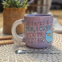 Load image into Gallery viewer, Pastel Coffee 'Aura' Mug 320ml - If I Was A Bird, Lilac