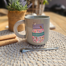 Load image into Gallery viewer, Pastel Coffee 'Aura' Mug 320ml - Anti Depressants Dogs, Grey