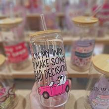 Load image into Gallery viewer, Bad Decisions Goose Glass Can Tumbler – 470ml (16oz)