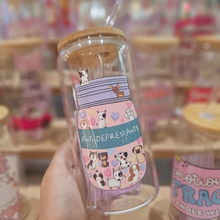 Load image into Gallery viewer, Antidepressants Puppies Glass Can Tumbler – 470ml (16oz)
