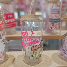 Load image into Gallery viewer, Am I The Drama Glass Can Tumbler – 470ml (16oz)